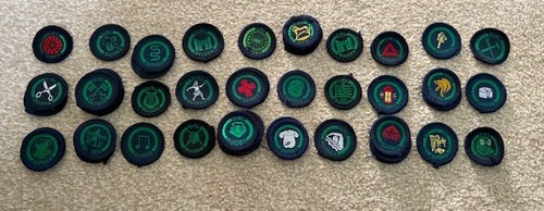 Vintage girl guide badges - vintage,