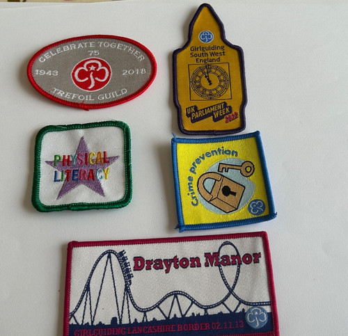 Girl guides badges - girl, badges/patches