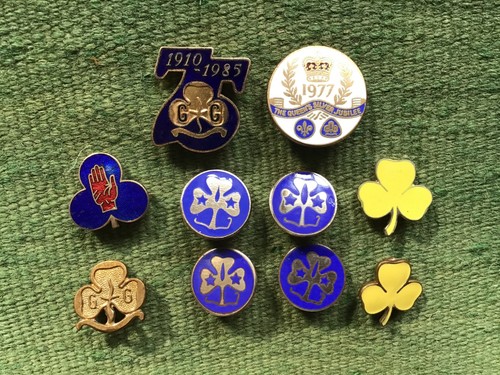 Vintage brass and enamel - brass,