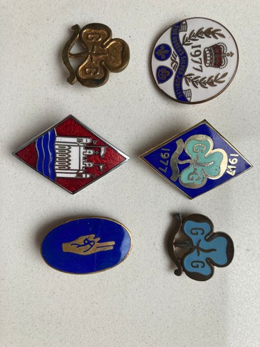 Girl guide metal badges - ,